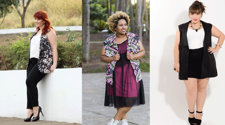 maxi colete alfaiataria plus size